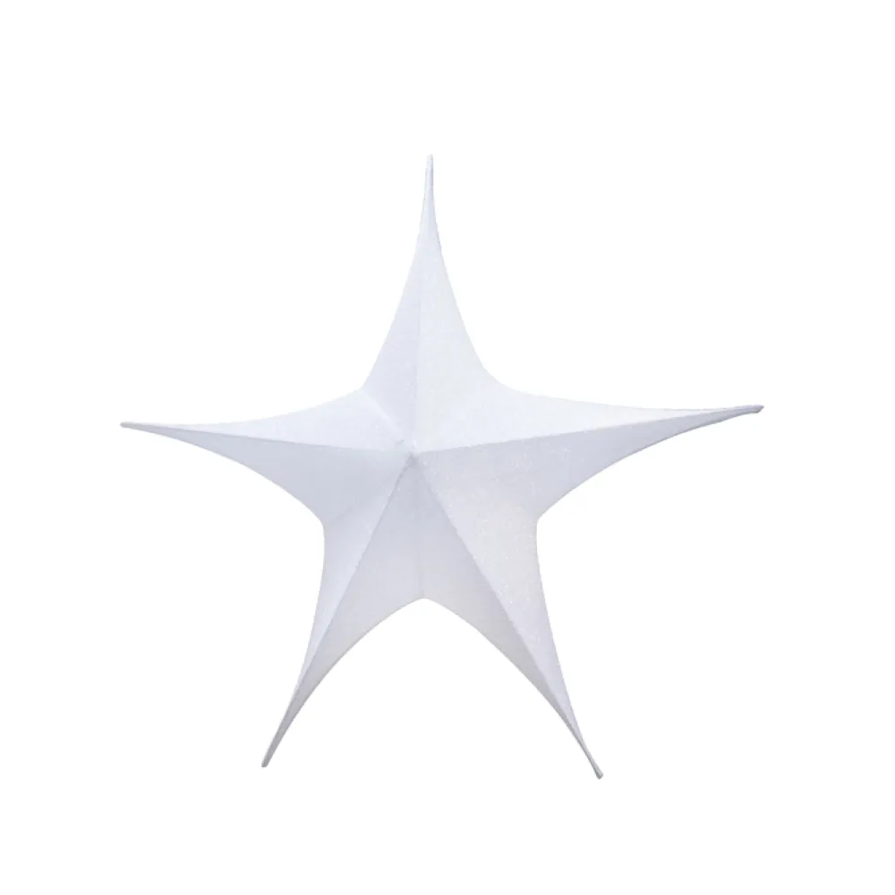 Best Christmas Forever FOLDING SHIMMER STAR 25″ WHITE