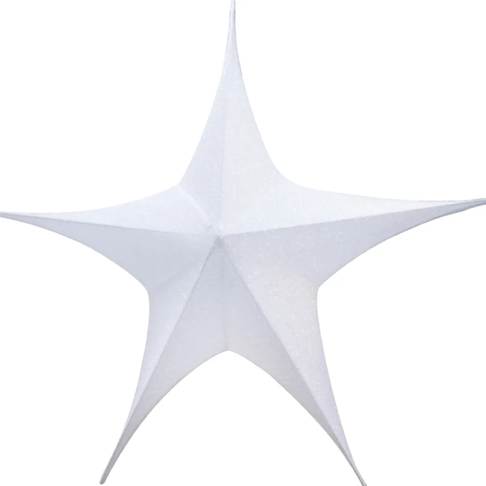 Clearance Christmas Forever FOLDING SHIMMER STAR 59″ WHITE