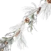 New Christmas Forever GARLAND FROSTED 64″ ICED / MIXED NEEDLE PINE W/ CONES