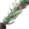 New Christmas Forever GARLAND PINE 60″ FLOCKED MIXED PINES W/ PINE CONES
