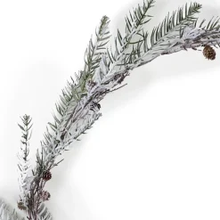 Outlet Christmas Forever GARLAND PINE 71″ FLOCKED W/ PINE CONES & TWIGS