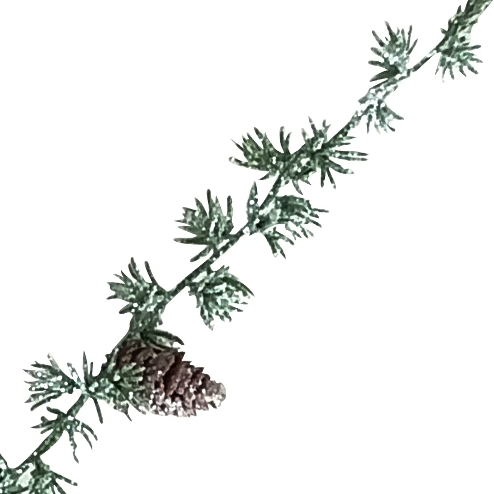 Hot Christmas Forever GARLAND PINE 47″ HANGING ICED PINE W/ PINE CONES