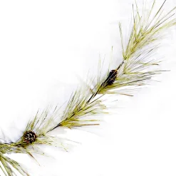 New Christmas Forever GARLAND PINE FLOCKED 72″ LONG NEEDLE PINE & PINE CONES