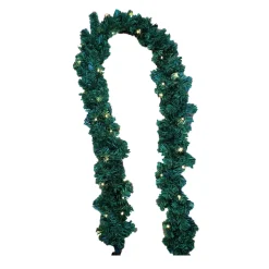 Clearance Christmas Forever GARLAND PRE-LIT NAT. SHERWOOD PINE 5′ X 12″ 100TIPS 25 LED LIGHTS