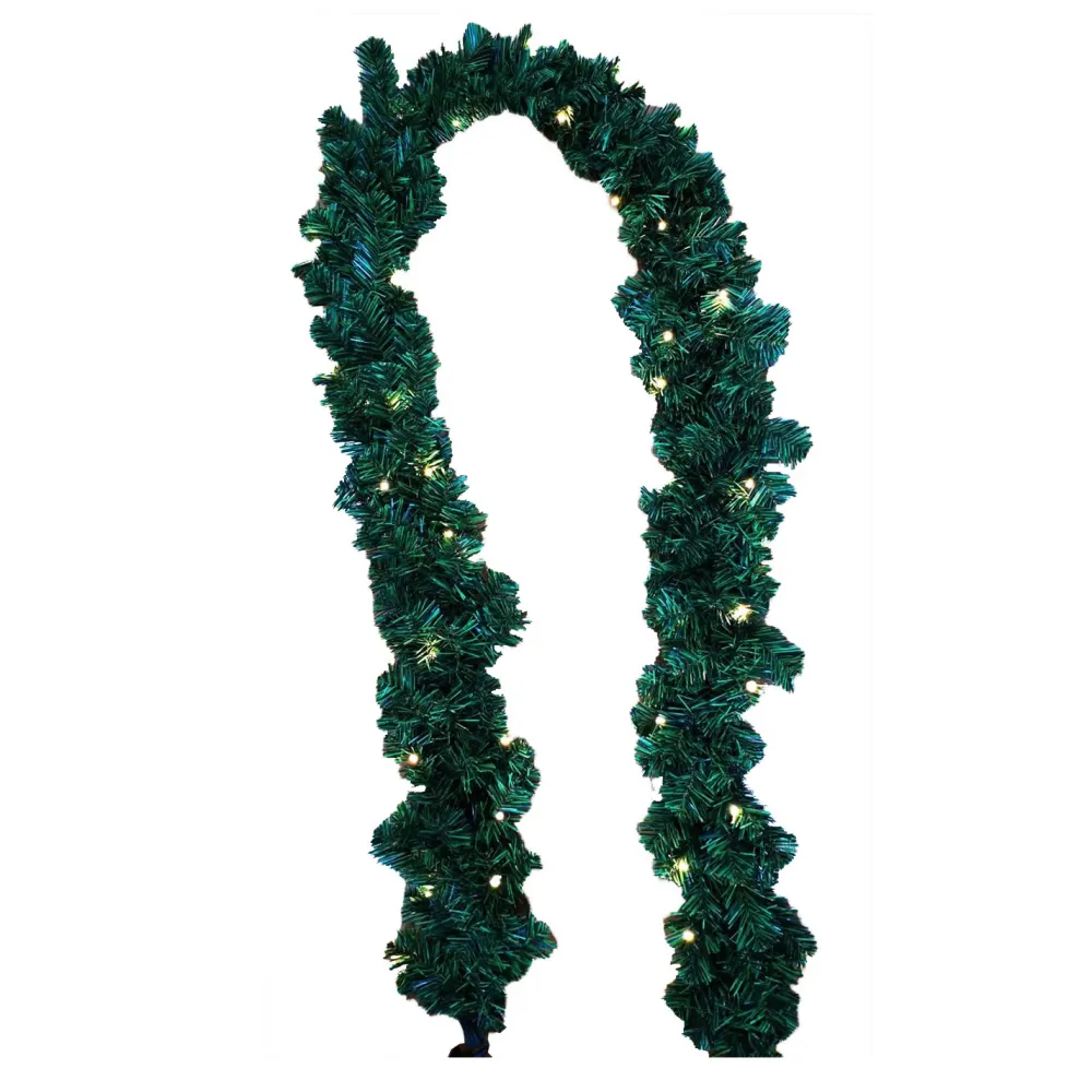 Hot Christmas Forever GARLAND PRE-LIT NAT. SHERWOOD PINE 9′ X 12″ 180 TIPS W/50 LED LIGHTS