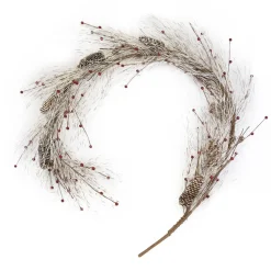 Discount Christmas Forever GARLAND TWG 72″ PINE NEEDLE DRY W/ PINE CONES & BERRY