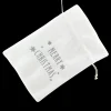 New Christmas Forever GIFT SACK WHITE FELT 8″ X 10″ W/MERRY CHRISTMAS EMBROIDERY