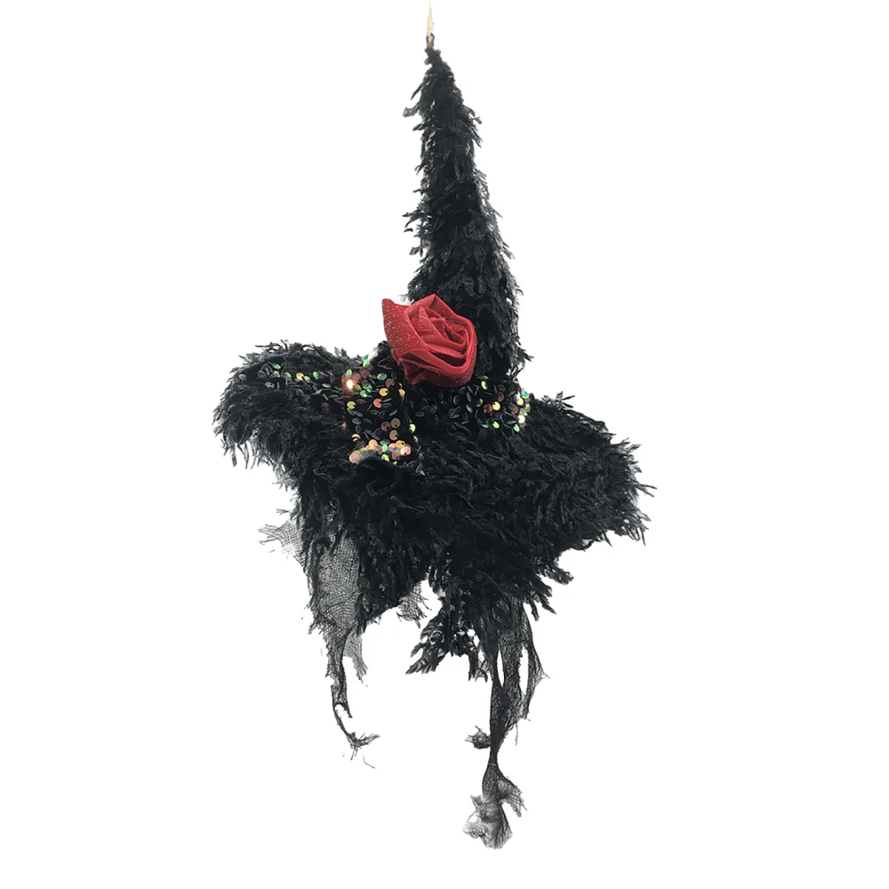 New Christmas Forever HALLOWEEN WITCH HAT 8.5″ BLACK/MULTI