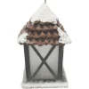 Discount Christmas Forever LANTERN SNOWED WOODEN/PINE CONE5″x8.5″ NATURAL/BIRCH LOOK LED LIGHT-UP W/ TIMER