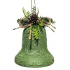Discount Christmas Forever LIBERTY BELL EMBOSSED PVC GREEN ANTIQUE 6″ W/ PINE & CONE