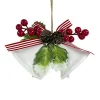 Best Christmas Forever LIBERTY BELL WHITE SHINYx2 5″ W/ PINE & SHEER BOW