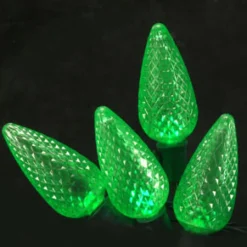 Hot Christmas Forever LIGHT LED O/D C9 FACETED 25L PURE GREEN