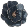 Online Christmas Forever MAGNOLIA HEAD BLUE 6″ VELVET W/ GLTR. EDGE & CLIP