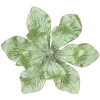 Discount Christmas Forever MAGNOLIA HEAD GREEN SAGE 10″ VELVET W/ SILVER GLITTER & CLIP