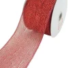 Outlet Christmas Forever MESH RIBBON 4″ X 25 YDS BURGUNDY FULL GLITTER