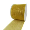Hot Christmas Forever MESH RIBBON 4″ X 25 YDS GOLD LASER FULL SPARKLE