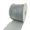 Best Christmas Forever MESH RIBBON 4″ X 25 YDS SILVER LASER FULL SPARKLE