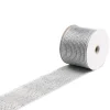 Christmas Forever MESH RIBBON 4″ X 25 YDS SILVER DLX SPARKLE