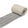 Outlet Christmas Forever MESH RIBBON 5.5″ X 10 YDS WHT/ IRR W/COTTON STRIPES