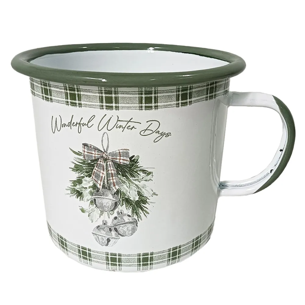 Discount Christmas Forever METAL ENAMEL MUG 4″ – “WONDERFUL WINTER DAYS”