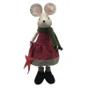 Clearance Christmas Forever MOUSE RED/GRAY GIRL STANDING 13.4″ W/ SCARF