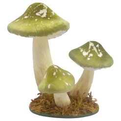 Best Christmas Forever MUSHROOM TABLE DECOR 6.5″ GREEN/NATURAL