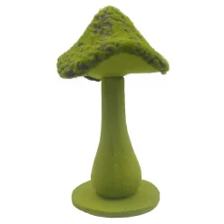 Best Christmas Forever MUSHROOM TABLE DECOR 12.5″ MOSS GREEN