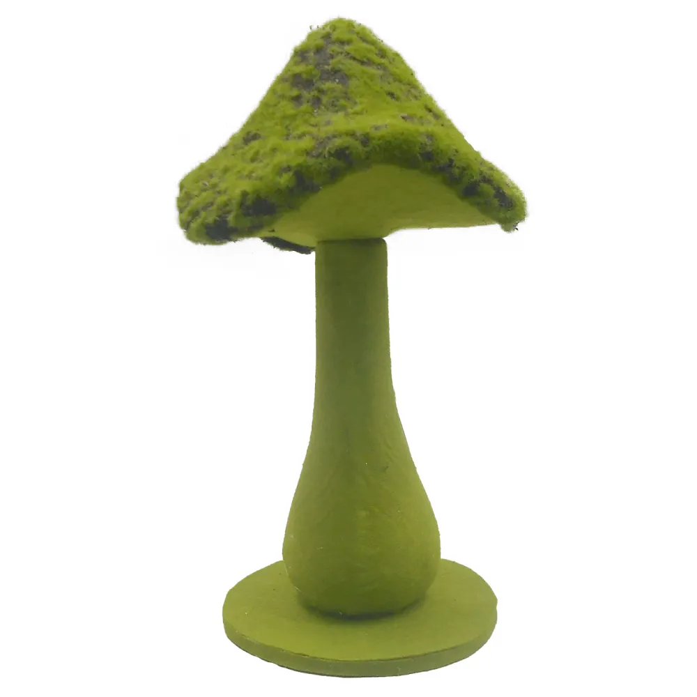 Best Christmas Forever MUSHROOM TABLE DECOR 12.5″ MOSS GREEN