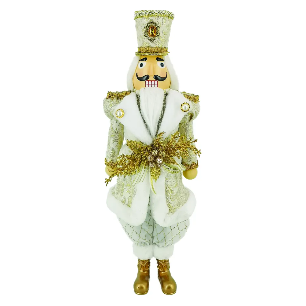 Outlet Christmas Forever NUTCRACKER STANDING IVORY/GOLD 24″