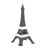 Best Christmas Forever ORN BLACK/WHITE EIFFEL TOWER 5.7″ W/ GLTR.