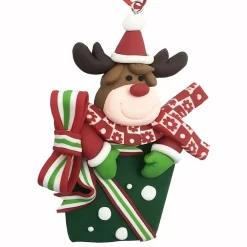 Sale Christmas Forever ORN CANDY CANE CLAY DOUGH REINDEER 3″X4″ W/ GIFT BOX