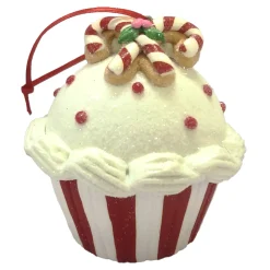 Outlet Christmas Forever ORN CANDY CANE CUP CAKE 2.7″ CLAY DOUGH