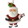 New Christmas Forever ORN CANDY CANE SANTA 4.5″ CLAY DOUGH