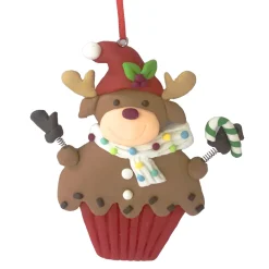 Discount Christmas Forever ORN CANDY REINDEER 4.1″ HOLDING CANDY CANE CLAY DOUGH