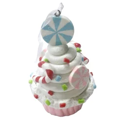 Christmas Forever ORN CANDY SPRINKLE CUPCAKE 3.9″ PINK CLAY DOUGH