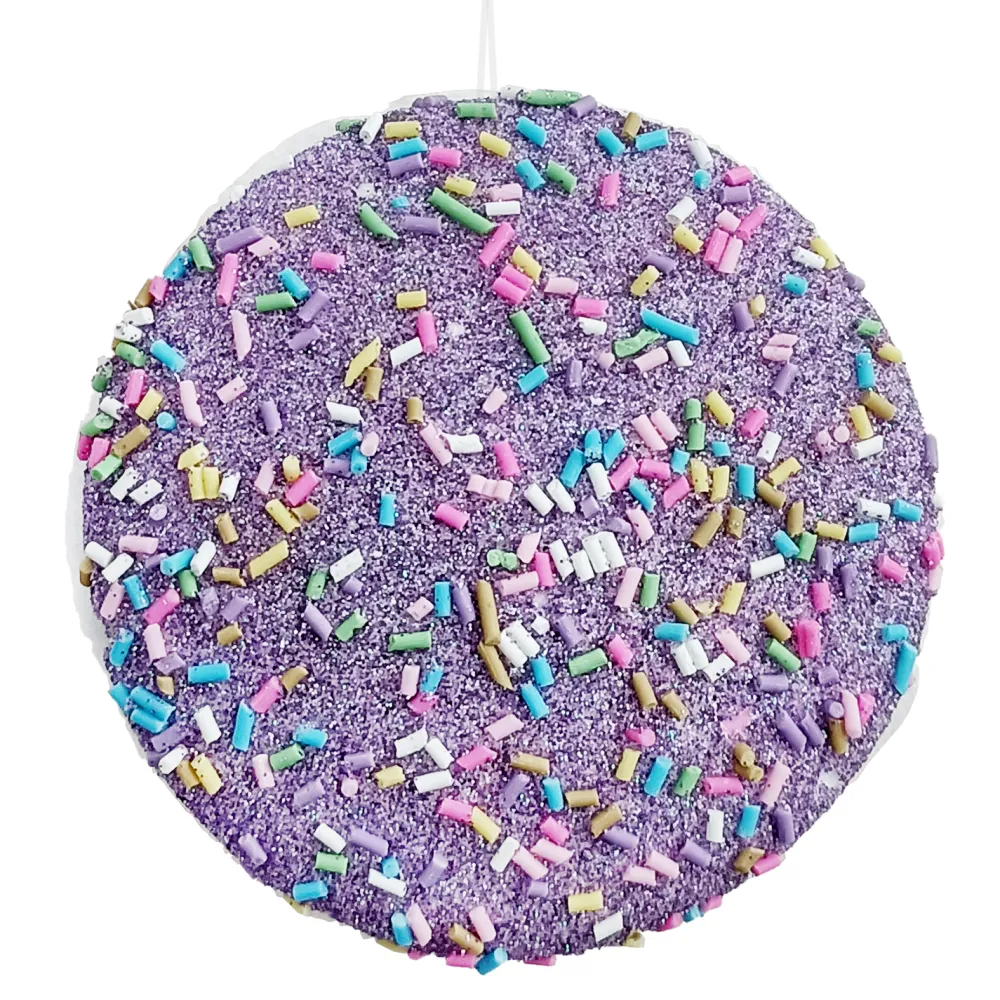 Hot Christmas Forever ORN CANDY SPRINKLE MACAROON 3.5″ PURPLE