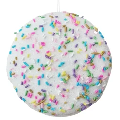 New Christmas Forever ORN CANDY SPRINKLE MACAROON 3.5″ WHITE