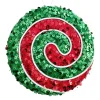New Christmas Forever ORN CANDY SWIRL 6″ RED/GREEN SEQUINS