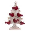 Clearance Christmas Forever ORN DSP WOODEN CARDINAL 5″ RED W/ DISPLAY 6/S
