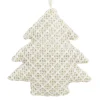 Clearance Christmas Forever ORN FABRIC TREE 4″ CREAM/GOLD