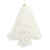 Best Christmas Forever ORN FUR TREE 5″ IVORY/GOLD