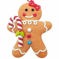 Christmas Forever ORN GINGERBREAD MAN 4″X3″ W/ CANDY CANE