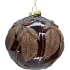 Online Christmas Forever ORN GLASS BALL 4″ CHOCOLATE W/ GLITTER