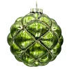 Christmas Forever ORN GLASS BALL 3″ GREEN FOREST BUBBLE W/ CHAMPAGNE GLITTER