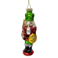 Best Christmas Forever ORN GLASS NUTCRAKER 4.5″ RED/GREEN