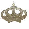 Sale Christmas Forever ORN GOLD /SILVER CROWN 4.5″ W/ JEWEL