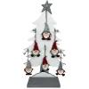 Christmas Forever ORN GRAY RED POLYRESIN GNOME 4.5″ 6/S W/ DISPLAY
