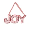 New Christmas Forever ORN METAL 7.75″ “JOY” RED/ WHITE