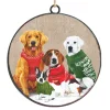 Sale Christmas Forever ORN METAL DISC 4″ DOGS
