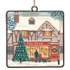 Outlet Christmas Forever ORN METAL SQUARE DISC 4″ TOY SHOP